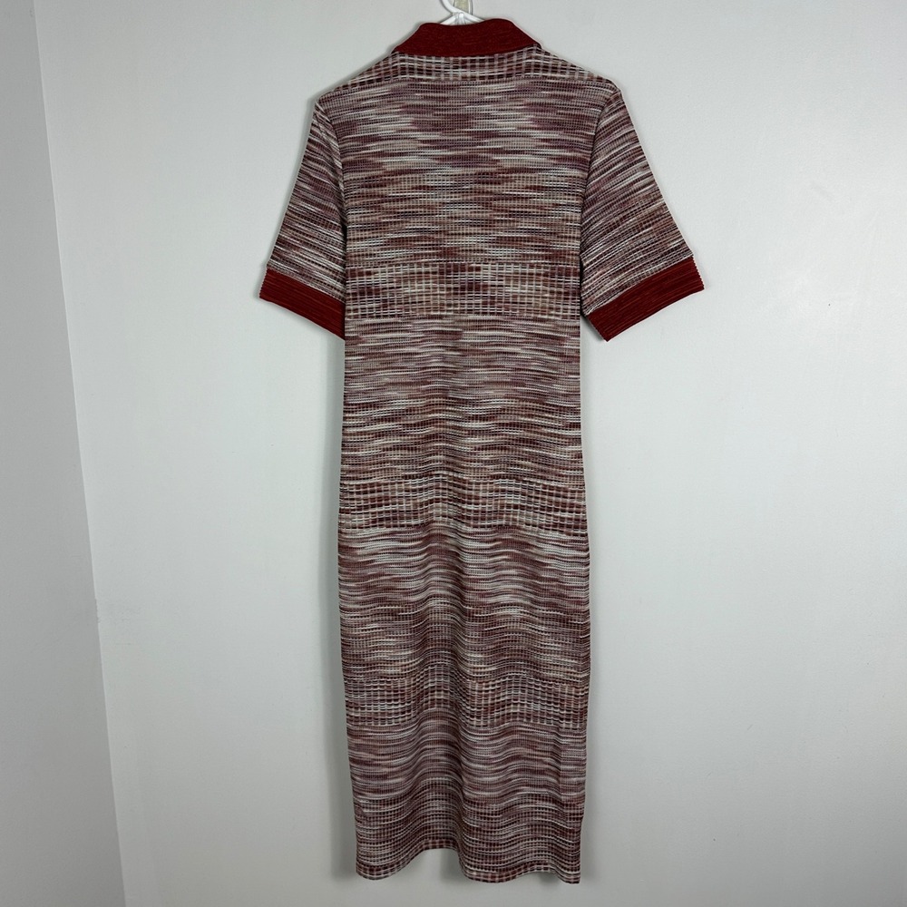 Ramy Brook Elite Button Front Midi Dress Knit Womens‎ Size XL NEW Amber Spaced - Picture 6 of 16